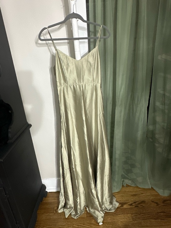 Show Me Your MuMu Dresses & Skirts - Show Me Your MuMu Olive Satin Maxi Slip Dress